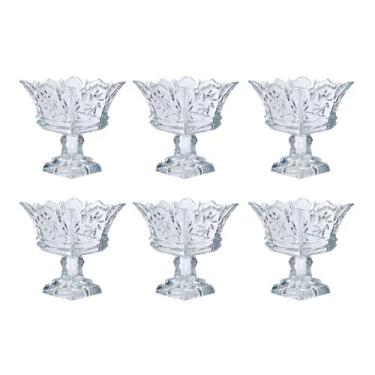 Imagem de Conjunto de taça de vidro transparente para sobremesa 150ml c/ 6 peças