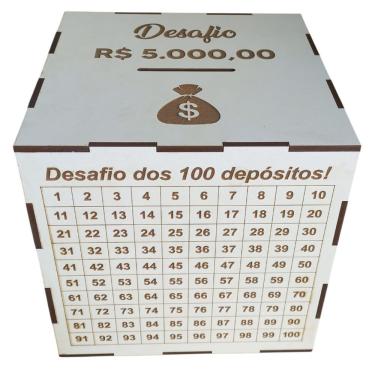 Imagem de Cofre Desafio 1mil 5mil 10mil 20mil para Economizar de Forma Divertida e Organizada Bra...