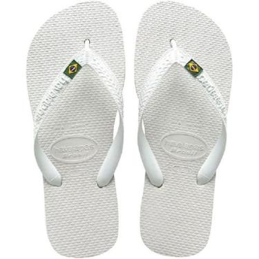 Imagem de Chinelo Havaianas Brasil - Branca, 43/44, Branco, Masculino