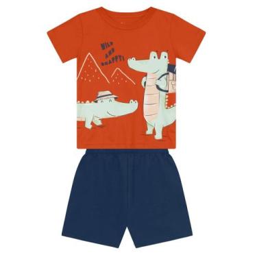 Imagem de Conjunto infantil menino de Jacaré Brandili, 10, Laranja