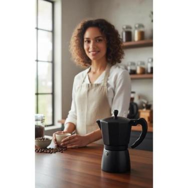 Imagem de 2x Cafeteira Italiana Moka 450ml Preta - Café Autêntico - Congratulati