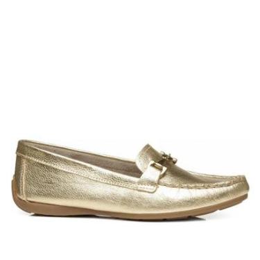 Imagem de Mocassim Pegada Feminino em Couro Ouro 249007-04-Feminino
