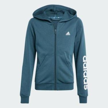 Imagem de Moletom Infantil Adidas Capuz Zíper Essentials Linear Logo-Unissex