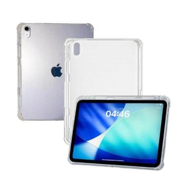 Imagem de Capa Transparente Anti Impacto p/ Ipad 11 A16 com Espaço para Caneta -
