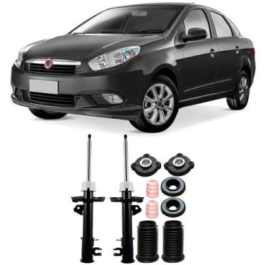 Imagem de Amortecedor + Kit Batente Fiat Grand Siena Dianteiro 2011 Até 2019 O P