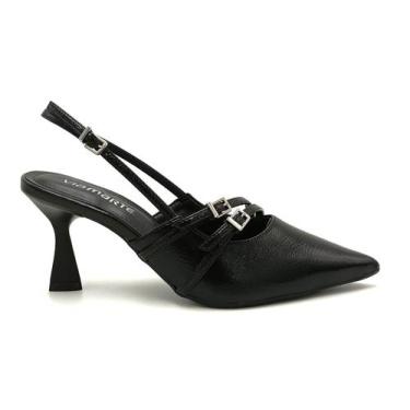 Imagem de Sapato Feminino Scarpin Slingback Via Marte 145-005-01, Preto, 37
