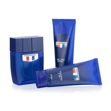 Imagem de Kit Camaro Blue (Deo Colônia 100ml + Shampoo 100ml + Pós Barba 100ml)