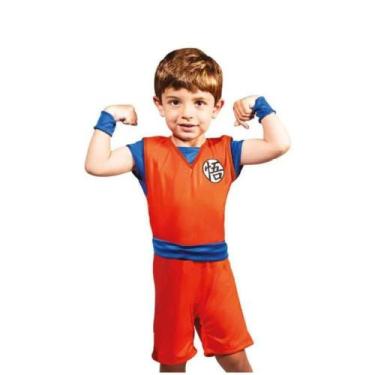 Imagem de Fantasia Infantil Super Magia Dragon Ball Laranja - Nova Brink, G, Azu