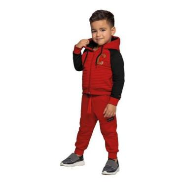 Imagem de Jaqueta masc inf colorita c capuz - Coloritá, Telha, Preto, 2