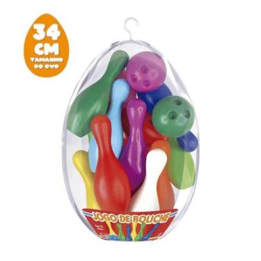 Imagem de Brinquedo Ovo Grande Jogo de Boliche 17 Peças Sortido Lider - Lider Br