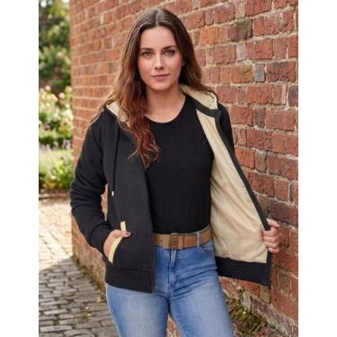 Imagem de Blusa de frio Moleton Grosso Feminina - Comércio L7, Creme, M