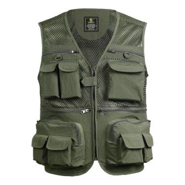Imagem de Colete de Pesca Respirável com Bolsos com Zíper - Ideal para Atividade