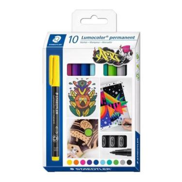 Imagem de Marcador Permanente Lumocolor Staedtler 0.6Mm 10 Cores