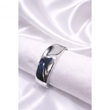 Imagem de Bracelete Feminino 13007A em Liga Metálica 6cm X 5cm X 19cm Prata Largo Elegante Moderno
