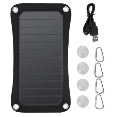 Imagem de Painel Solar Portátil 6,5W com Conexão USB para Aventura e Emergências