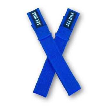 Imagem de Tala Straps 100% Algodão para Academia. Preço Em Promoção Cores:Azul
