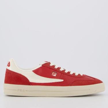 Imagem de Tênis Fila FX Court 70 Vintage Feminino Vermelho, 38