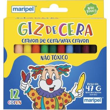 Imagem de Giz de Cera Fino 12 Cores PCT.C/12 - Maripel