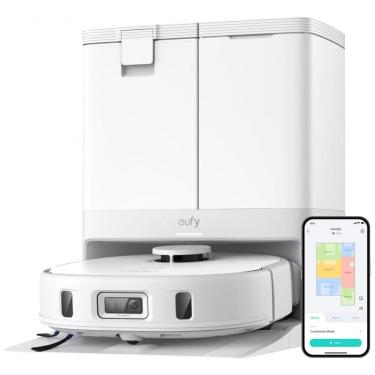 Imagem de Robô Aspirador e Esfregão eufy Branco Sucção 8.000 Pa, Dupla Mopa com Elevação Automática e Estação Omni X10 Pro
