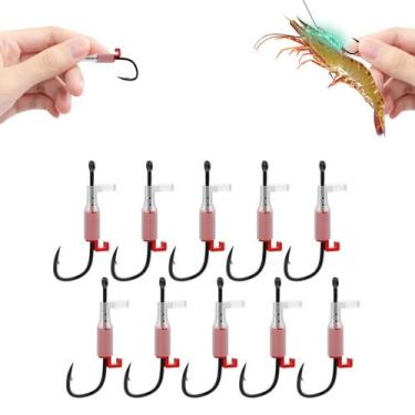 Imagem de Anzóis de Pesca OIEKUN 10 Peças Luminosos em Aço Carbono Alto