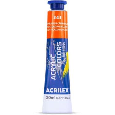 Imagem de Tinta Acrílica ACRYLIC Colors 20ML Vermelho Cadmio Claro - Caixa com 6