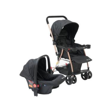 Imagem de Carrinho de Bebê com Bebê Conforto 2 em 1 Youturn Maxi Baby, Preto e C