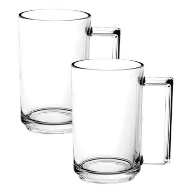 Imagem de Xicara Caneca De Vidro Alca Quadrada 330ml UNIDADE - INGA