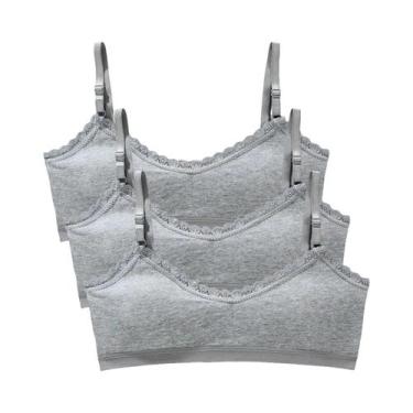 Imagem de Sutiãs De Treinamento Para Meninas Com Renda, Algodão Macio, Acolchoad