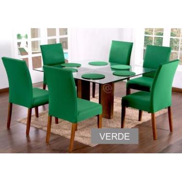 Imagem de Capa De Cadeira Malha Gel Para Mesa De Jantar Kit Com 4 pçs Luxo e Pro