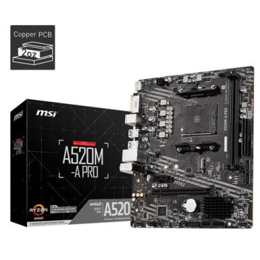 Imagem de Placa Mãe Msi A520m-a Pro Ddr4 Am4 Matx M.2 Hdmi Vga 911-7c96-044