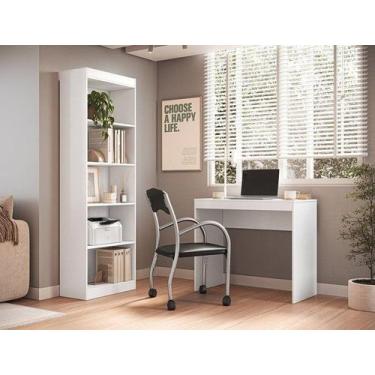 Imagem de Estante Multiuso para Livros 60x182,3x30 c/ 4 Prateleiras - Branca - B