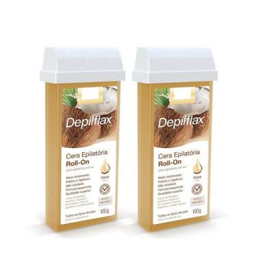 Imagem de Kit Cera Depilatória Roll On Quente Coco 100G para Depilação Corporal 