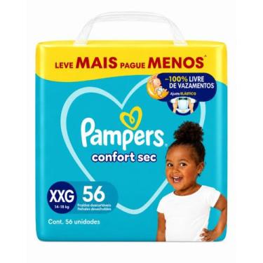 Imagem de Fralda Descartavel Infantil Pampers Confort Sec, XXG 56 UNIDADES