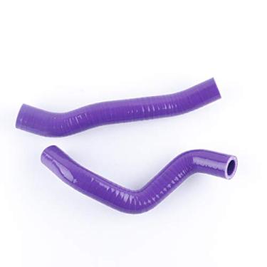 Imagem de LUXERAD Tubo de refrigeração de 3 camadas de 4,5 mm desempenho radiador de silicone para KAWASAKI KFX450R KFX 450 2008-2013 (roxo)