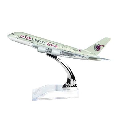 Imagem de 24-Hours Qatar Airways Company Q.C.S.C. A380 Alloy Metal Airplane Models Die-cast 1:400