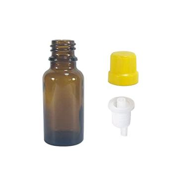 Imagem de Frasco de Vidro 20ml com Batoque Gotejador (20 Pecas) Cor:Amarelo