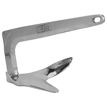 Imagem de Âncora de iate, âncora de aço inoxidável à prova de ferrugem prática para barco para barco à vela barco de pesca para bote para caiaque