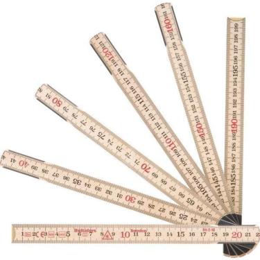 Imagem de Escala Métrica 2 Metros 10 Dobras Madeira Natural - Vonder