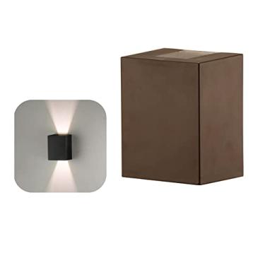 Imagem de Arandela Luminária De Parede Muro 2 Fachos Marrom 800