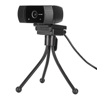 Imagem de Webcam USB, câmera PC 1080p com microfone, webcam HD para YouTube, videochamada Skype, estudando, conferência (preto)