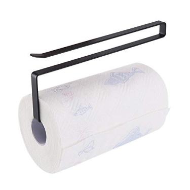 Imagem de Suporte de papel toalha Usmascot dispensador sob armário suportes de rolo de papel (sem perfuração) para cozinha e banheiro, suporte de toalha de papel pendurado sobre a porta, design humanizado