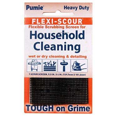 Imagem de U.S. Pumice FLEX-12 C Tela de limpeza doméstica flexível para limpeza doméstica, tela de grãos abrasivos, limpa grelhas, remove carbono, ferrugem e escala, 14 cm x 10 cm (1 tela)