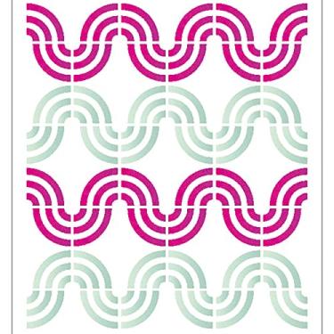 Imagem de Stencil de Acetato para Pintura OPA 15 x 20 cm - 2038 Estampa Onda