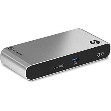 Imagem de Estação de ancoragem turbo ALOGIC Thunderbolt 3.0 com compatibilidade USB-C – Display duplo 4K @60Hz; 2 DisplayPort, 2 x USB-C (10G), 1 x USB-A (10G), 2 x USB-A (5G), Gigabit Ethernet e fone de ouvido combo