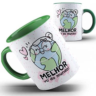 Imagem de Caneca verde Melhor vó do mundo vovó