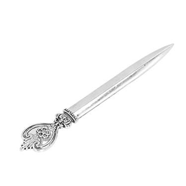 Imagem de Adaga de abridor de cartas,faca de ferro fundido de estilo antigo r¨²stico de luxo com al?a ergon?mica para cortar pacotes de envelopes de papel abertos(Sliver), Abridores de cartas retr? elegant