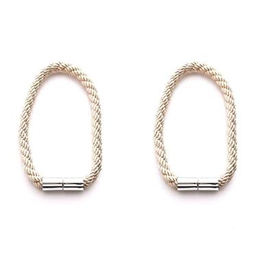 Imagem de peça Cortina Magnética Acessórios para Sala Cilindro Bola Suspensa Suporte de Corda Corda Corda Corda Decoração, Amarelo Claro