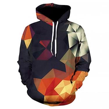 Imagem de Ark Art Capuzes Masculinos Geométricos 3D Homens Mulheres Moletom Solto Casual Sportswear Casaco Roupa de Rua Roupa