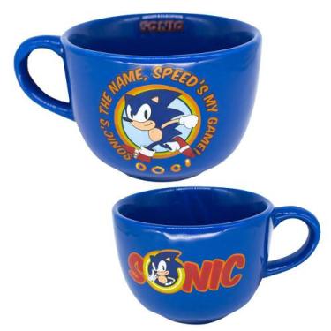 Imagem de Sonic Caneca De Sopa Cumbuca Porcelana 500ml Oficial Sega - Zona Criat