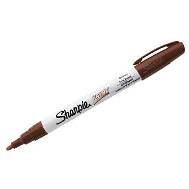 Imagem de Sharpie Oil-Based Paint Marker, Fine Point, Brown Ink, Pack of 3